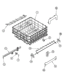 07 - Upper Rack & Track Assembly parts for Maytag Dishwasher MDB7130AWQ from AppliancePartsPros.com