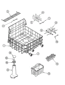 03 - Lower Rack Assembly parts for Maytag Dishwasher MDB7130AWW from AppliancePartsPros.com