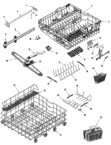 05 - Track & Rack Assembly parts for Maytag Dishwasher MDB7650AWW from AppliancePartsPros.com