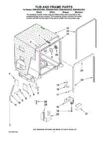 07 - Tub And Frame Parts parts for Maytag Dishwasher MDBH955AWW3 from AppliancePartsPros.com