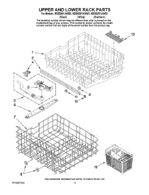 09 - Upper And Lower Rack Parts parts for Maytag Dishwasher MDBS561AWW3 from AppliancePartsPros.com