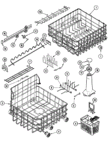 05 - Track & Rack Assembly parts for Maytag Dishwasher MDB9000AWW from AppliancePartsPros.com