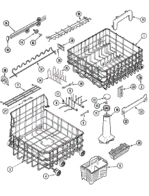 05 - Track & Rack Assembly parts for Maytag Dishwasher MDB9100AWW from AppliancePartsPros.com