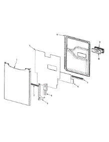 02 - Door parts for Maytag Dishwasher MDB9750AWQ from AppliancePartsPros.com