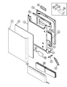02 - Door parts for Maytag Dishwasher MDBD850AWB from AppliancePartsPros.com