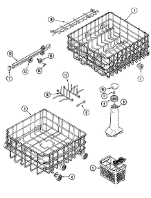 05 - Track & Rack Assembly parts for Maytag Dishwasher MDBD850AWW from AppliancePartsPros.com
