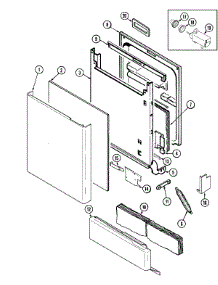 02 - Door parts for Maytag Dishwasher MDBD880AWB from AppliancePartsPros.com