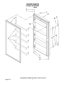 04 - Door Parts parts for Maytag Freezer AQF1201TRW03 from AppliancePartsPros.com