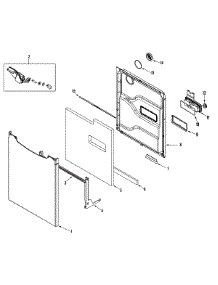 02 - Door parts for Maytag Dishwasher MDBH970AWQ from AppliancePartsPros.com