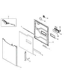 02 - Door parts for Maytag Dishwasher MDBM601AWW from AppliancePartsPros.com