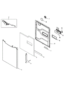 02 - Door parts for Maytag Dishwasher MDBS661AWB from AppliancePartsPros.com