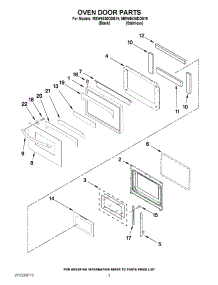 02 - Oven Door Parts parts for Maytag Oven MEW6530DDB19 from AppliancePartsPros.com
