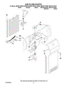 10 - Air Flow Parts parts for Maytag Refrigerator MSD2574VEW00 from AppliancePartsPros.com