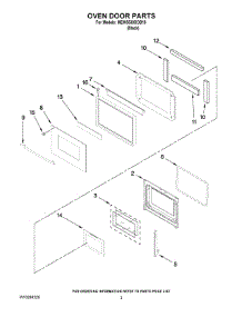 02 - Oven Door Parts parts for Maytag Oven MEW5530DDB18 from AppliancePartsPros.com