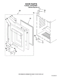03 - Door Parts parts for Maytag Wine Cooler JUW248LWRS00 from AppliancePartsPros.com