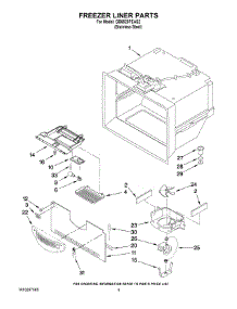 03 - Freezer Liner Parts parts for Maytag Refrigerator GB6525PEAS2 from AppliancePartsPros.com
