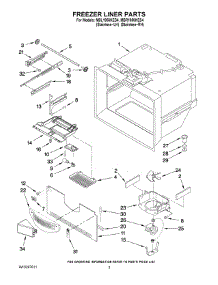 02 - Freezer Liner Parts parts for Maytag Refrigerator MBR1956KES4 from AppliancePartsPros.com