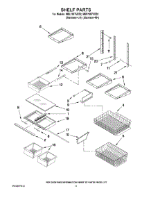 07 - Shelf Parts parts for Maytag Refrigerator MBR1957VES2 from AppliancePartsPros.com