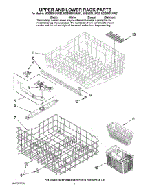 09 - Upper And Lower Rack Parts parts for Maytag Dishwasher MDBM601AWQ3 from AppliancePartsPros.com