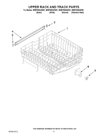 09 - Upper Rack And Track Parts parts for Maytag Dishwasher MDB7809AWW1 from AppliancePartsPros.com