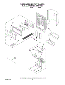 09 - Dispenser Front Parts parts for Maytag Refrigerator MFT2771WEW1 from AppliancePartsPros.com