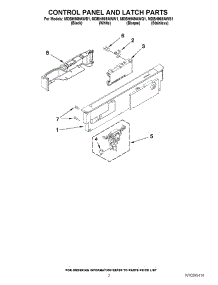 02 - Control Panel And Latch Parts parts for Maytag Dishwasher MDBH969AWQ1 from AppliancePartsPros.com