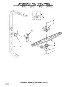 07 - Upper Wash And Rinse Parts parts for Maytag Dishwasher MDBH969AWQ1 from AppliancePartsPros.com