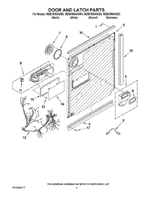 03 - Door And Latch Parts parts for Maytag Dishwasher MDBH989AWS3 from AppliancePartsPros.com