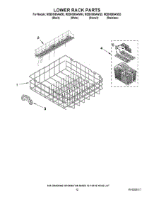 10 - Lower Rack Parts parts for Maytag Dishwasher MDBH989AWS3 from AppliancePartsPros.com