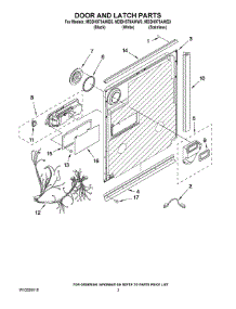 03 - Door And Latch Parts parts for Maytag Dishwasher MDBH979AWB3 from AppliancePartsPros.com