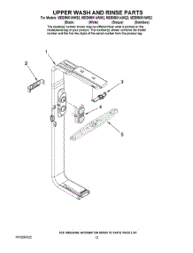 10 - Upper Wash And Rinse Parts parts for Maytag Dishwasher MDBM601AWW2 from AppliancePartsPros.com