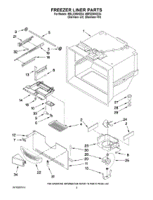 02 - Freezer Liner Parts parts for Maytag Refrigerator MBL2256KES4 from AppliancePartsPros.com