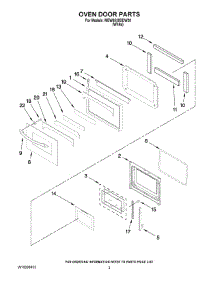 02 - Oven Door Parts parts for Maytag Oven MEW6530DDW20 from AppliancePartsPros.com