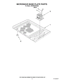 10 - Microwave Base Plate Parts parts for Maytag Oven MMW5530DAB20 from AppliancePartsPros.com