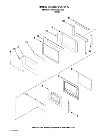 02 - Oven Door Parts parts for Maytag Oven MMW5530DAW21 from AppliancePartsPros.com