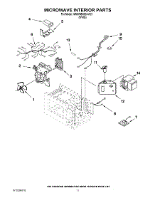 09 - Microwave Interior Parts parts for Maytag Oven MMW5530DAW21 from AppliancePartsPros.com