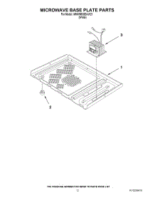 10 - Microwave Base Plate Parts parts for Maytag Oven MMW5530DAW21 from AppliancePartsPros.com
