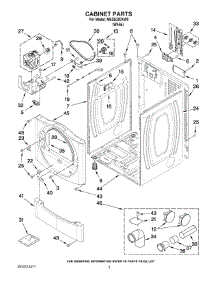 02 - Cabinet Parts parts for Maytag Dryer MEDE200XW0 from AppliancePartsPros.com