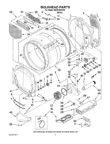 03 - Bulkhead Parts parts for Maytag Dryer MEDE200XW0 from AppliancePartsPros.com