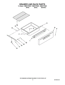 05 - Drawer And Rack Parts parts for Maytag Range YMERH770WW1 from AppliancePartsPros.com