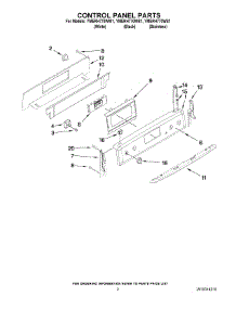02 - Control Panel Parts parts for Maytag Range YMERH770WB1 from AppliancePartsPros.com