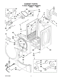 02 - Cabinet Parts parts for Maytag Dryer MEDE400XW0 from AppliancePartsPros.com