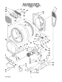 03 - Bulkhead Parts parts for Maytag Dryer MEDE400XR0 from AppliancePartsPros.com