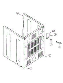 02 - Cabinet-Rear parts for Maytag Dryer MDE2300AYW from AppliancePartsPros.com