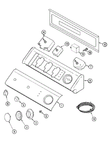 03 - Control Panel parts for Maytag Dryer MDE2500AYW from AppliancePartsPros.com