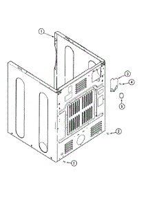 02 - Cabinet-Rear parts for Maytag Dryer MDE2600AYW from AppliancePartsPros.com