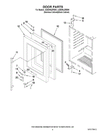 03 - Door Parts parts for Maytag Wine Cooler JUB248LBRB00 from AppliancePartsPros.com