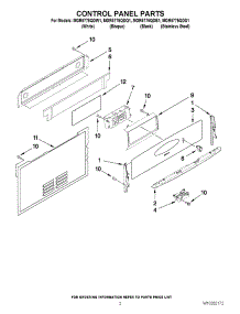 02 - Control Panel Parts parts for Maytag Range MGR5775QDW1 from AppliancePartsPros.com