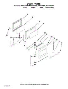 05 - Door Parts parts for Maytag Range MGR5775QDQ1 from AppliancePartsPros.com