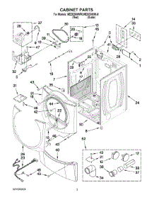02 - Cabinet Parts parts for Maytag Dryer MEDE500WJ0 from AppliancePartsPros.com